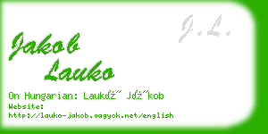 jakob lauko business card